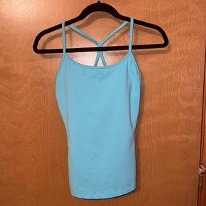 Cute light blue workout tank top